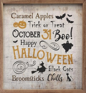 Halloween Words Whitewash